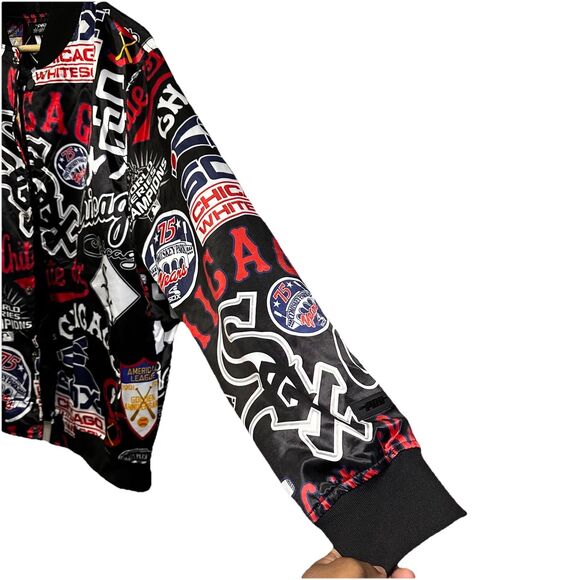 Pro Standard Chicago White Sox Jacket Men Sz XL Black Red White Blue - Picture 3 of 15